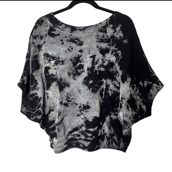 Schmatta Chic 100% Cotton Tie Dye Dolman Sleeve Top Relaxed Flowy Lagenlook SM - Picture 1 of 17